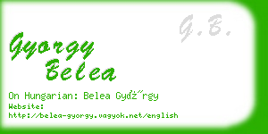 gyorgy belea business card